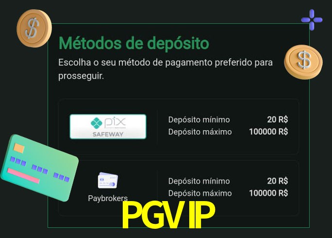 O cassino PGVIPbet oferece uma grande variedade de métodos de pagamento